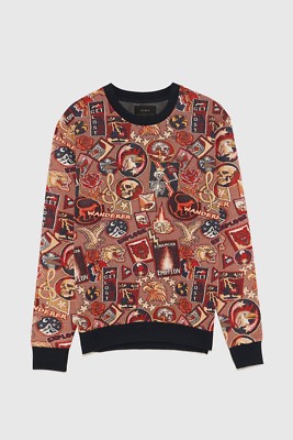 ZARA MAN NEW AW18 QUILTED JACQUARD SWEATSHIRT SIZE S REF ZARA MAN NEW AW18 QUILTED JACQUARD SWEATSHIRT SIZE S REF