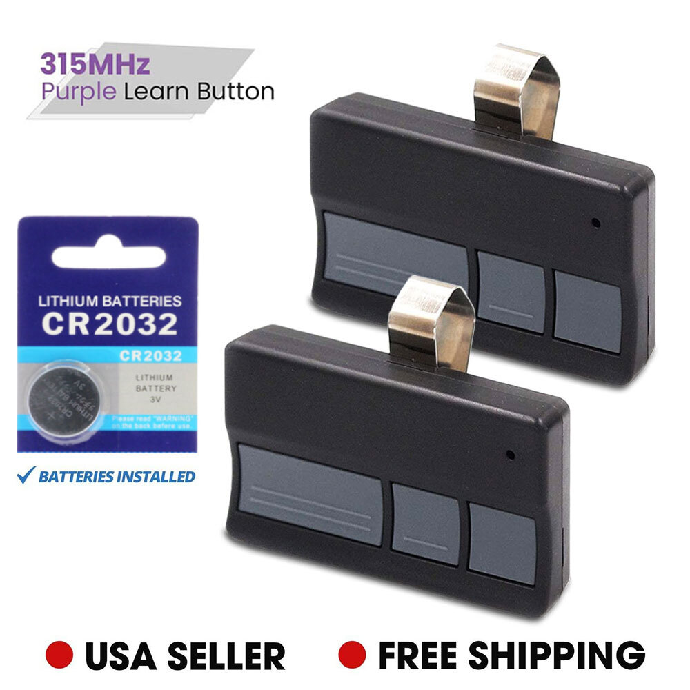 2 Replace for LiftMaster Raynor Remote Control 373LM Button Garage Door ...