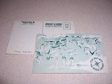 1950s FUN MAP of NEVELE COUNTRY CLUB, ELLENVILLE, NY. VTG POSTCARD