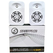 BASS FACE SPLBOX.2P coppia di casse a 2 vie impermeabili bianche 200 watt rms