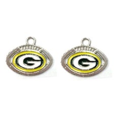 Packers NFL Metal Charms painted Logo, NFL Football for earrings or bracelets