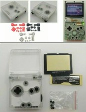GBA SP Game Boy Advance SP Replacement Housing Shell Transparent Clear BUTTONS 