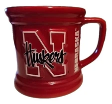 Nebraska Cornhuskers Red Embossed Coffee Mug - Encore Group NCAA Licensed New!