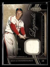 2015 Topps Tier One Red Schoendienst Legends Relic /99 Cardinals Y8672