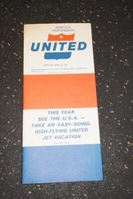 Vintage 1965 United Airlines Norfolk Portsmouth Brochure