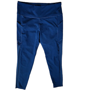 OLD NAVY ACTIVE (GO-DRY) blue leggings with pockets - size XL