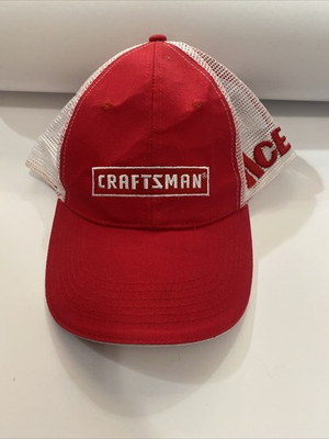 #ad Rare Craftsman ACE Hardware Red White Embroidered Trucker Mesh SnapBack Hat Cap $8.00