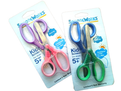 Kids' Scissors - Schoolworks 5,'' featuring Squishgrip handle - four scissors