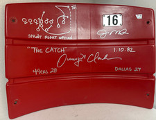 Joe Montana & Dwight Clark Signed Candlestick #16 Seatback w/Inscs Fanatics