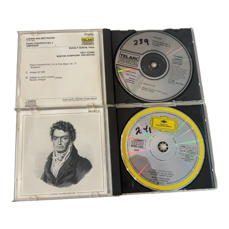 Beethoven 4 CD Lot Symphony No 3 5 Overtures Eroica Emperor Classical Music - Image 3 of 4