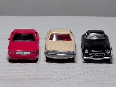 WIKING+PRALINE H0 SET  MERCEDES-B.  300 SL  COUPE (P)+2 HARDTOP  350 SL + 500 SL