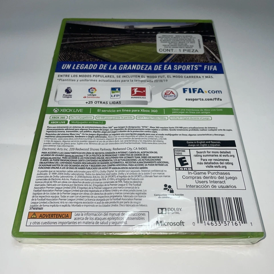 FIFA 19 2019 Xbox 360 NTSC Version SEALED AND NEW VERY RARE - Image 2 of 4