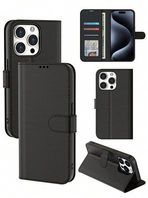 Hülle für iPhone 17 16 15 14 13 12 Leder Flip Wallet
