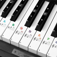 Piano Keyboard Stickers 88/61/54/49 Key, Removable Piano Notes