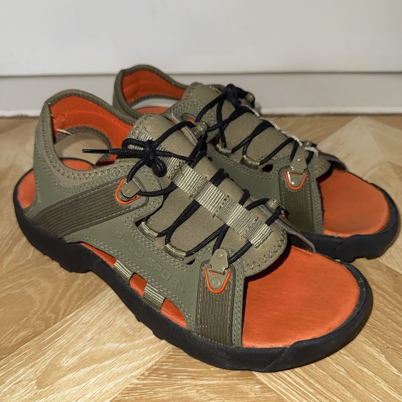 Polo Sport Ralph Lauren RLX Army Green George Hiker Lace Up Sandals Sz 10