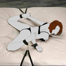 Bed Restraint Harness Set Bondage Handcuffs Ankle Cuffs Strap Kit Open Leg BDSM