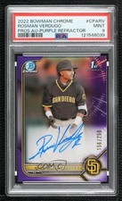 2022 Bowman Chrome Prospect Purple Refractor Rosman Verdugo PSA 9 MINT Auto 00s7