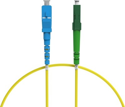 0,5m Glasfaserkabel LC/APC auf SC/UPC Patchkabel | LWL Simplex Singlemode OS2