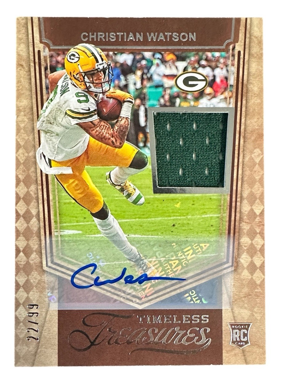 2022 Panini Chronicles - Timeless Treasures Christian Watson Rookie Auto /99 RPA
