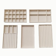 Jewellery Organiser Tray, Stackable Velvet Jewellery Trays for Drawers, Jeweller