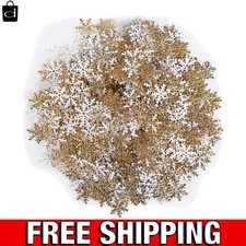 Gold Snowflake Confetti Set - 600 Iridescent Pieces for Festive Celebrations