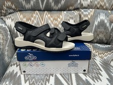 Ladies Fly Flot Anti Shock Anitomic Sandals UK 6 Black