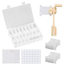 Embroidery Floss Organizer with 24 Compartments - Cross Stitch Thread Storage...