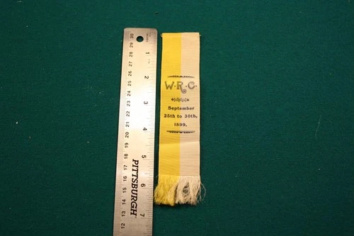 Womens Relief Corps Ribbon 1899 white and yellow Civil War Veterans Group