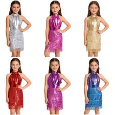 Girls Dress Princess Skirt Music Festivals Gown Bodycon Costume Prom Communion