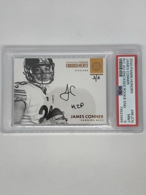 2017 Panini Encased James Conner Rookie Endorsements Auto 3/3 PSA