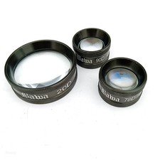 Double Aspheric Lens 20D 78D & 90D Black Color Combo For Eyes Examination