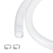 Braided Clear PVC Vinyl Tubing 1/2" ID 5/8" OD PVC Tube High Pressure Water H...