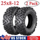 2 Pack 25x8-12 ATV Tires 6-Ply 25x8x12 UTV Tires  All Terrain Mud Tires Tubeless