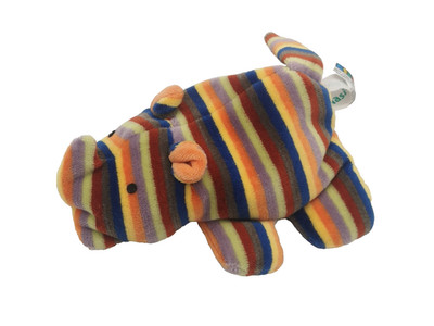 BEBE Perlsacktier Nasi-Goreng Nashorn 15 cm Plüsch Kuscheltier bunt gestreift