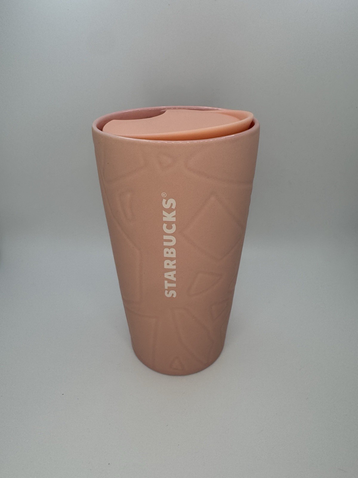Starbucks 2019 light Pink Matte Double Wall Ceramic Travel mug 12oz