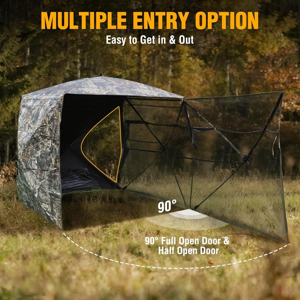 FLISSA Hunting Blind See-Through with Full-Opening Door 3-4 Person 270 Degree US - Image 2 of 4