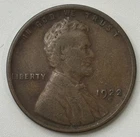 1922 D Lincoln Wheat Cent Penny VF X-529