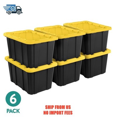 Sterilite Large Storage Bin, 27 Gallon Durable Plastic Storage Tote with Snap-O