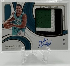 Grant Williams 2023-24 Panini Immaculate Premium Jersey Patch Auto /25! Hornets