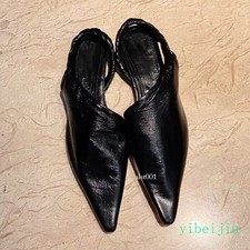 Women's Half Slippers Flat Pointed Toe Slingback Shoes Mules Casual Comfort Lady