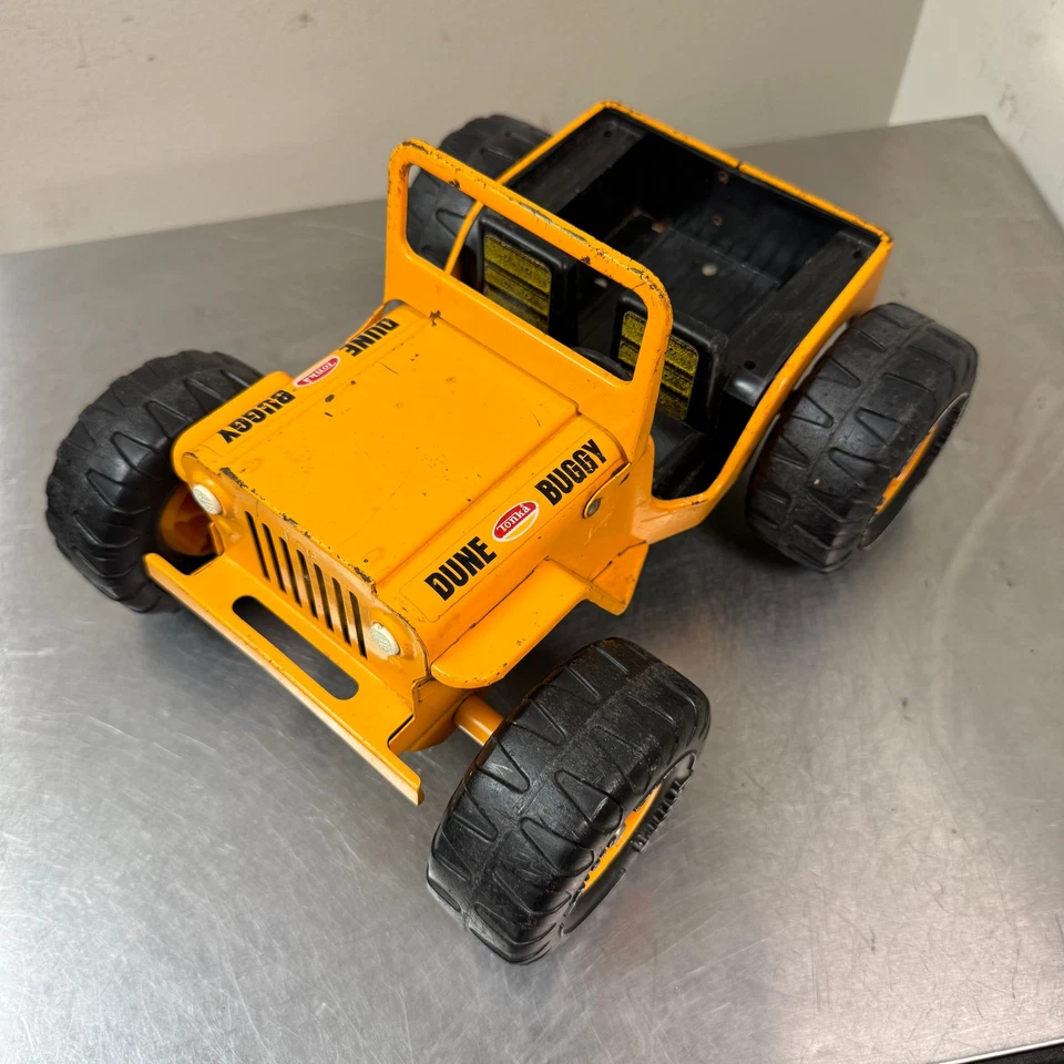 老式 TONKA 压钢橙色沙丘越野车 吉普 MR-970 金属玩具卡车 — 第 3/4 张图片