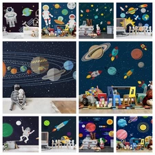 3D Space Planet Astronaut Self-adhesive Wallpaper Removable Wallpaper Wall Mural