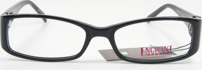 Enchant Eyewear EE0947 Black Eyeglasses Frame 51-17-130 Rhinestone Temples NEW
