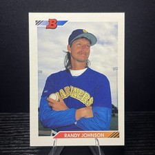 1992 Bowman Randy Johnson #178 Mariners HOF Big Unit MLB