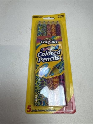 New LAROSE INDUSTRIES LLC CZ10419 Crazyart Colored Pencils Jumbo Rainbow Swirl
