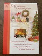 Christmas Blessings Of The Season Friend Family 5"x7" Religious Greeting Card