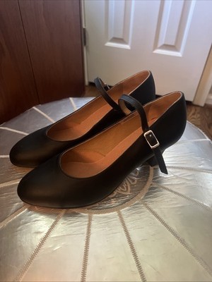 NEW BLOCH BLACK DANCE MARY JANE HEELS size 8.5