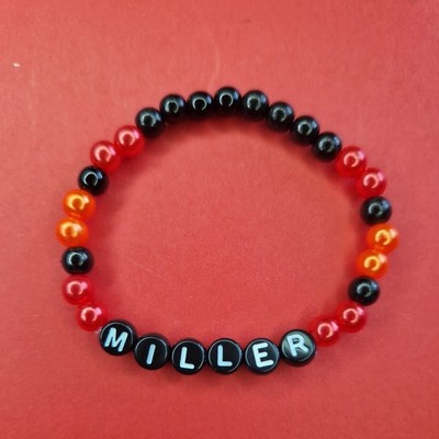Jack Miller Perlenarmband schwarz rot orange 15-20 cm MotoGP NEU