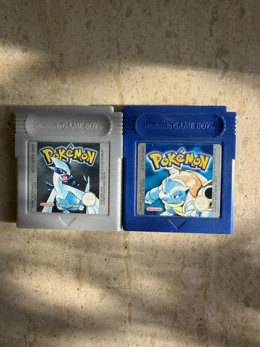 Pokemon Silver and Blue Version Nintendo Gameboy UK PAL Genuine