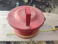 2 Gallon Steel Bench Can, with Perforated Dasher Plate, Red - 10577 Parts Washer